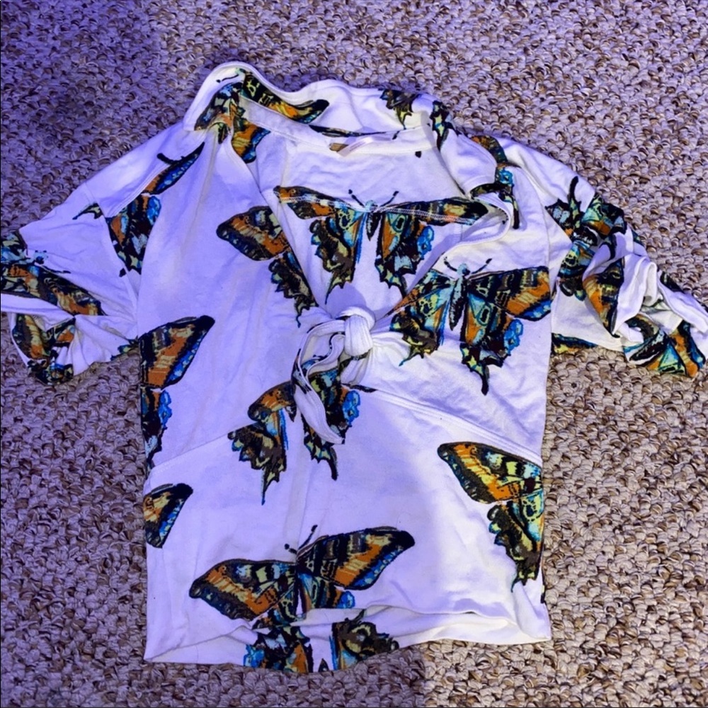 EVERYTHING HAS TO GO!free people butterfly shirt